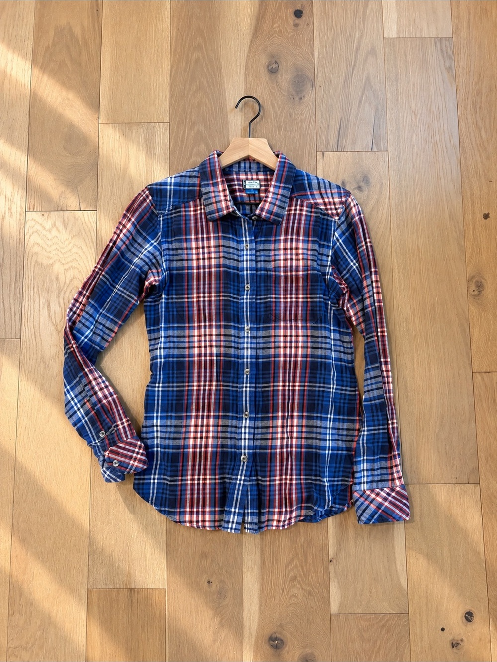 KAVU Americana Plaid Cotton Flannel Shirt Archived Style 209 309 Small